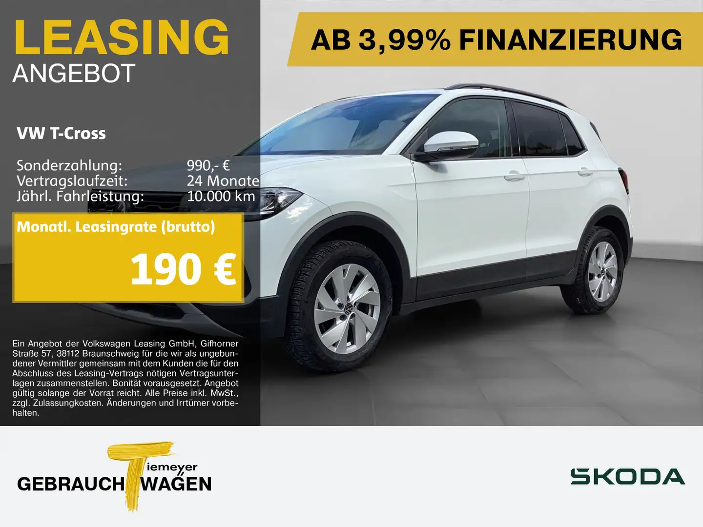 Volkswagen T-Cross 1.0 TSI DSG LIFE NAVI KAMERA LED ACC Blanc - 1
