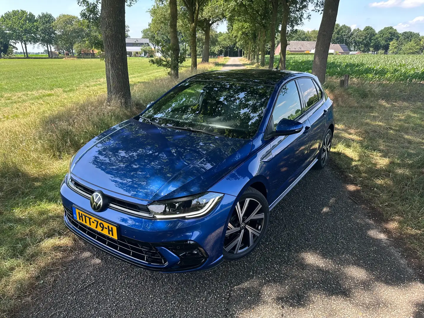 Volkswagen Polo 1.0 TSI R-Line|Panoramadak|Full Option|Nieuwstaat! Blauw - 1