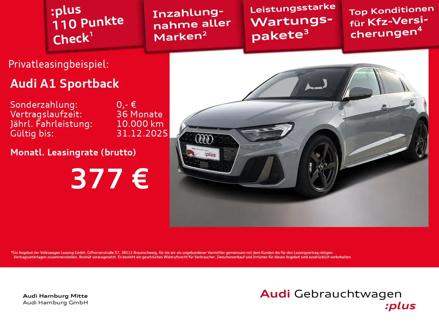 Audi A1 25 TFSI S line S tronic LED PDC Vir Grau - 1