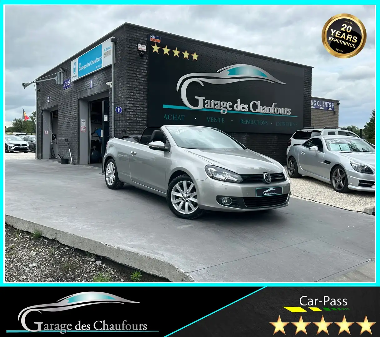 Volkswagen Golf Cabriolet 1.6 CR TDi - ! Garantie 12 Mois ! - Navi - Cuir Argent - 1