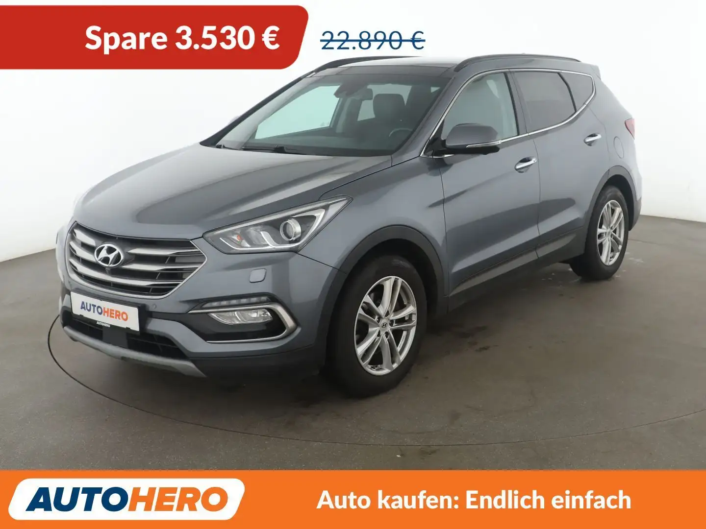 Hyundai SANTA FE 2.2 CRDi Premium blue 4WD Aut*NAVI*XENON*ACC*CAM* Gris - 1