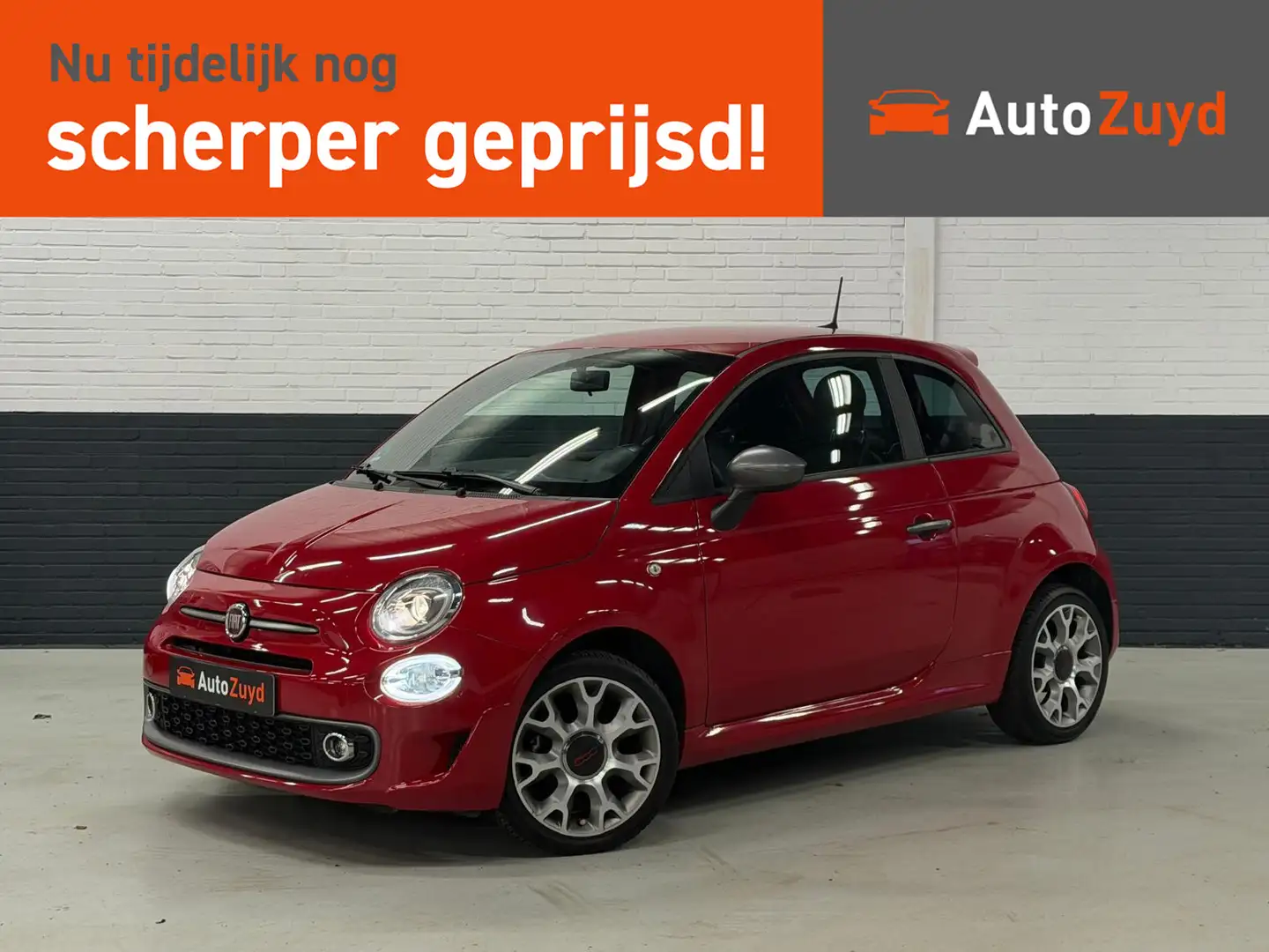 Fiat 500 1.2 Sport / CarPlay / Leder-stof / LMV / Airco / C Rood - 1