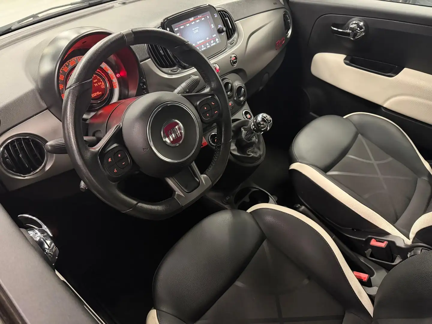 Fiat 500 1.2 Sport / CarPlay / Leder-stof / LMV / Airco / C Rood - 2