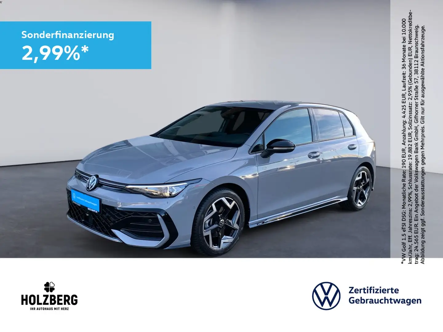 Volkswagen Golf 1.5 TSI R-Line MATRIX+H&K+ACC+RFK Grau - 1