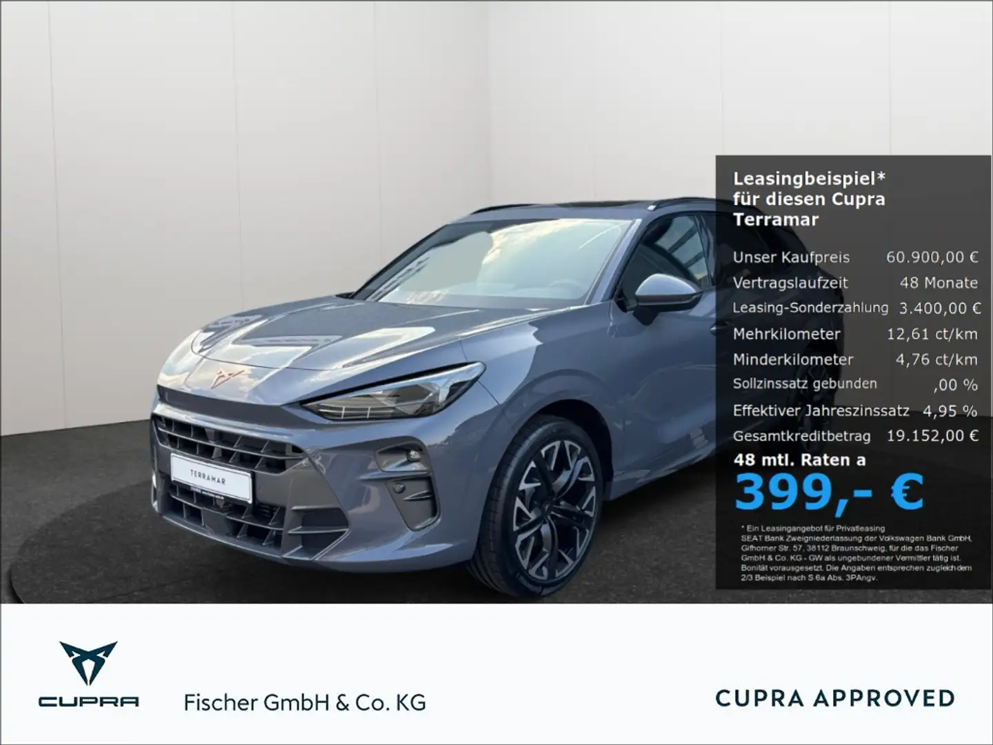 CUPRA Terramar 2.0TSI 4Drive DSG LED AHK Navi HUD Pano Sennheiser Gris - 1