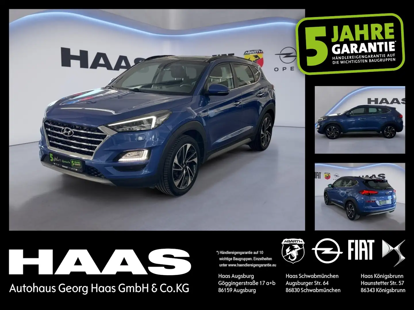 Hyundai TUCSON 1.6 Klimaautomatik, Bluetooth, USB Blauw - 1