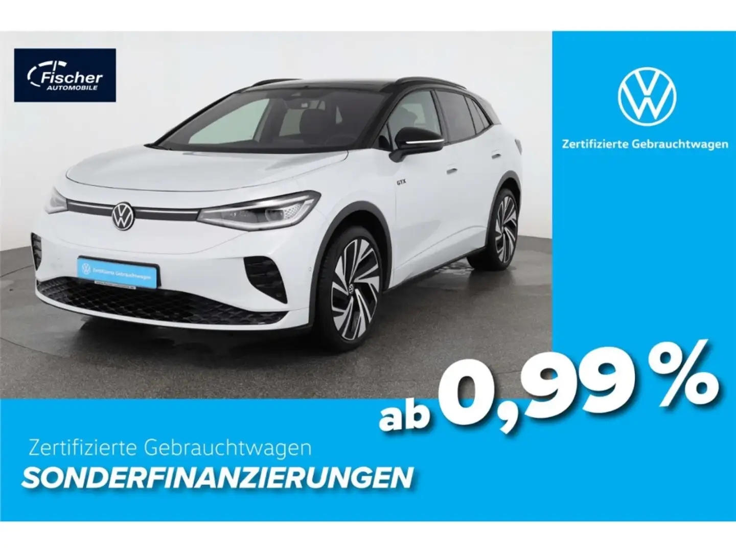 Volkswagen ID.4 Elektro GTX 77kWh AHK/P-Dach/Wärmepumpe Weiß - 1
