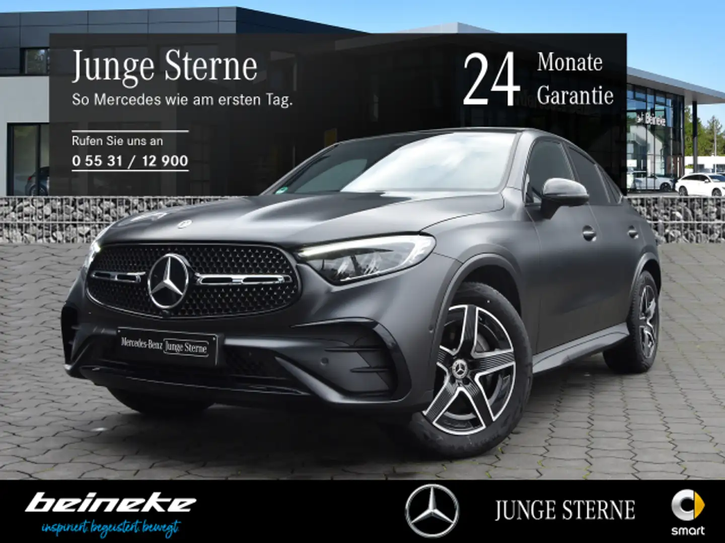 Mercedes-Benz GLC 300 GLC 300 4M Coupé AMG Magno Pano AHK Night RFK SH Grau - 1