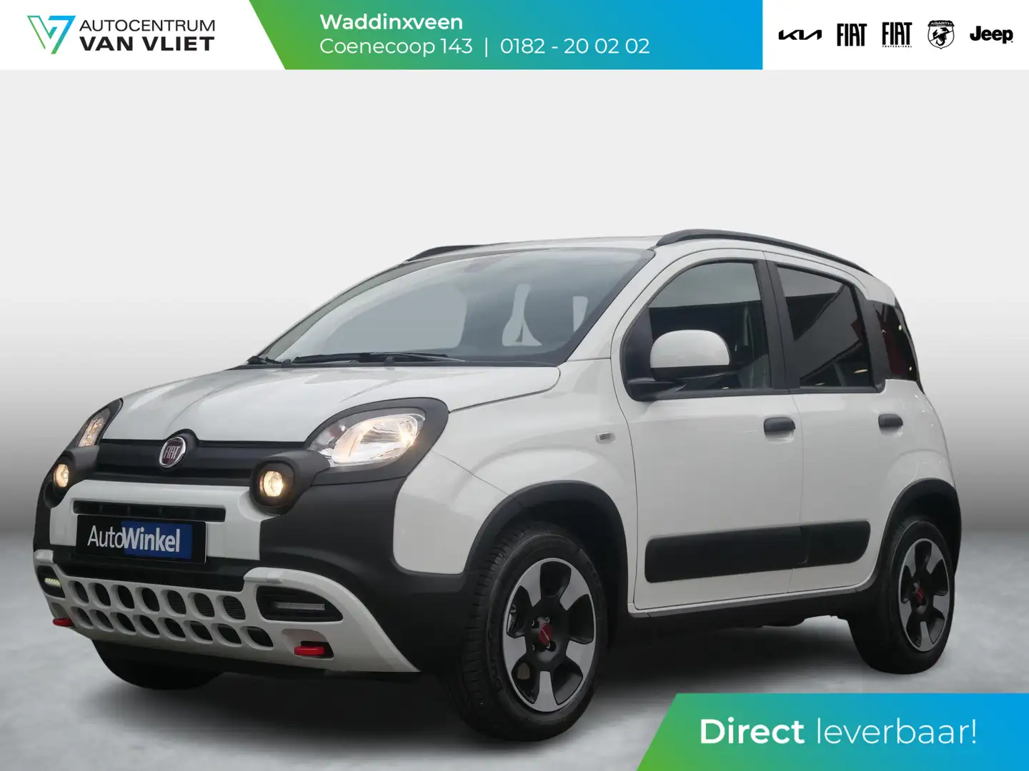 Fiat Panda Hybrid Cross | Airco | Bluetooth Dakrails | LED | Wit - 1