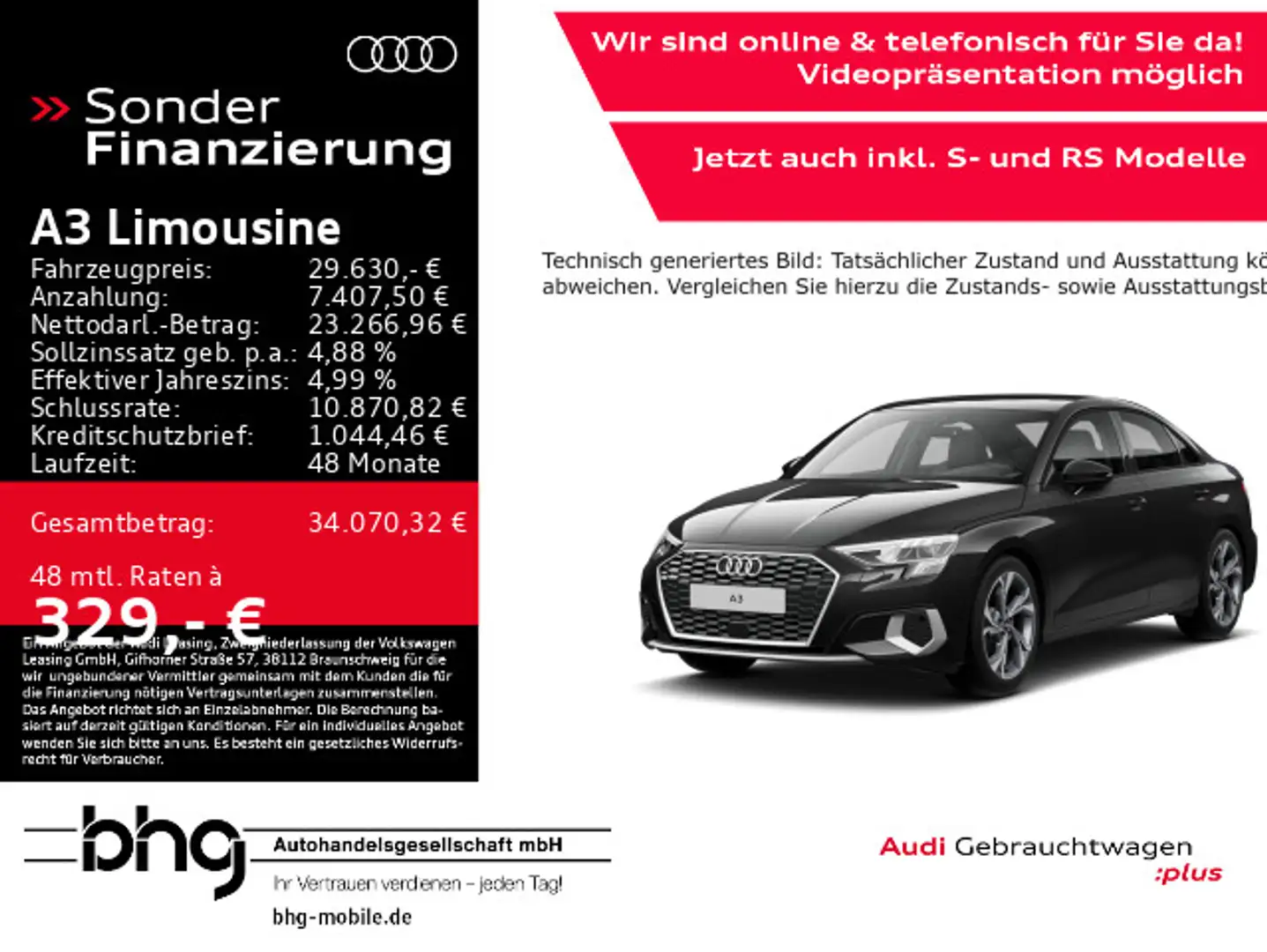 Audi A3 35 TFSI S-tronic AHK Navi LED Virtu Schwarz - 1