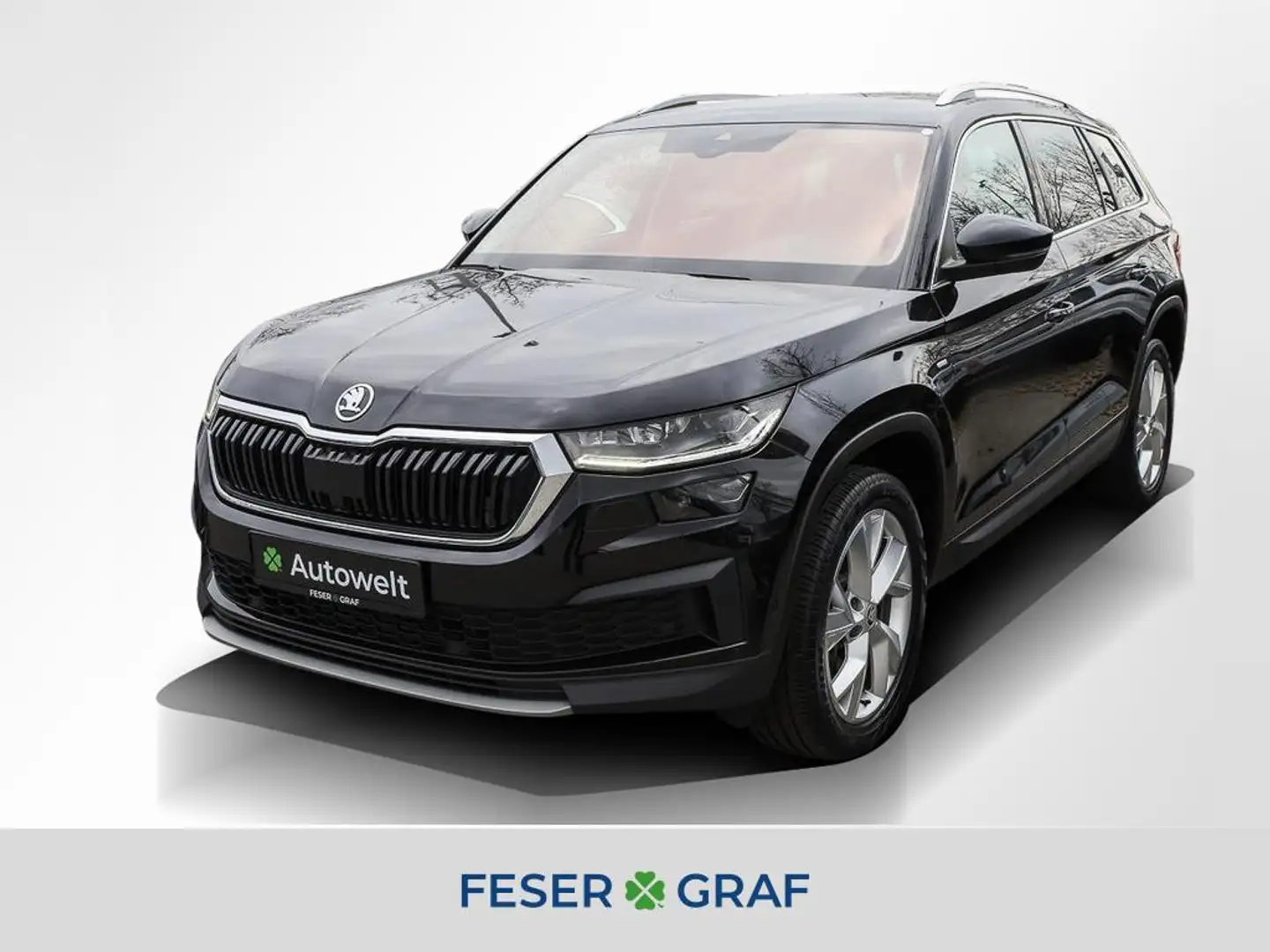 Skoda Kodiaq 2.0 TDI 4x4 Clever DSG AHK Matrix Navi PDC Sitzh. Zwart - 1