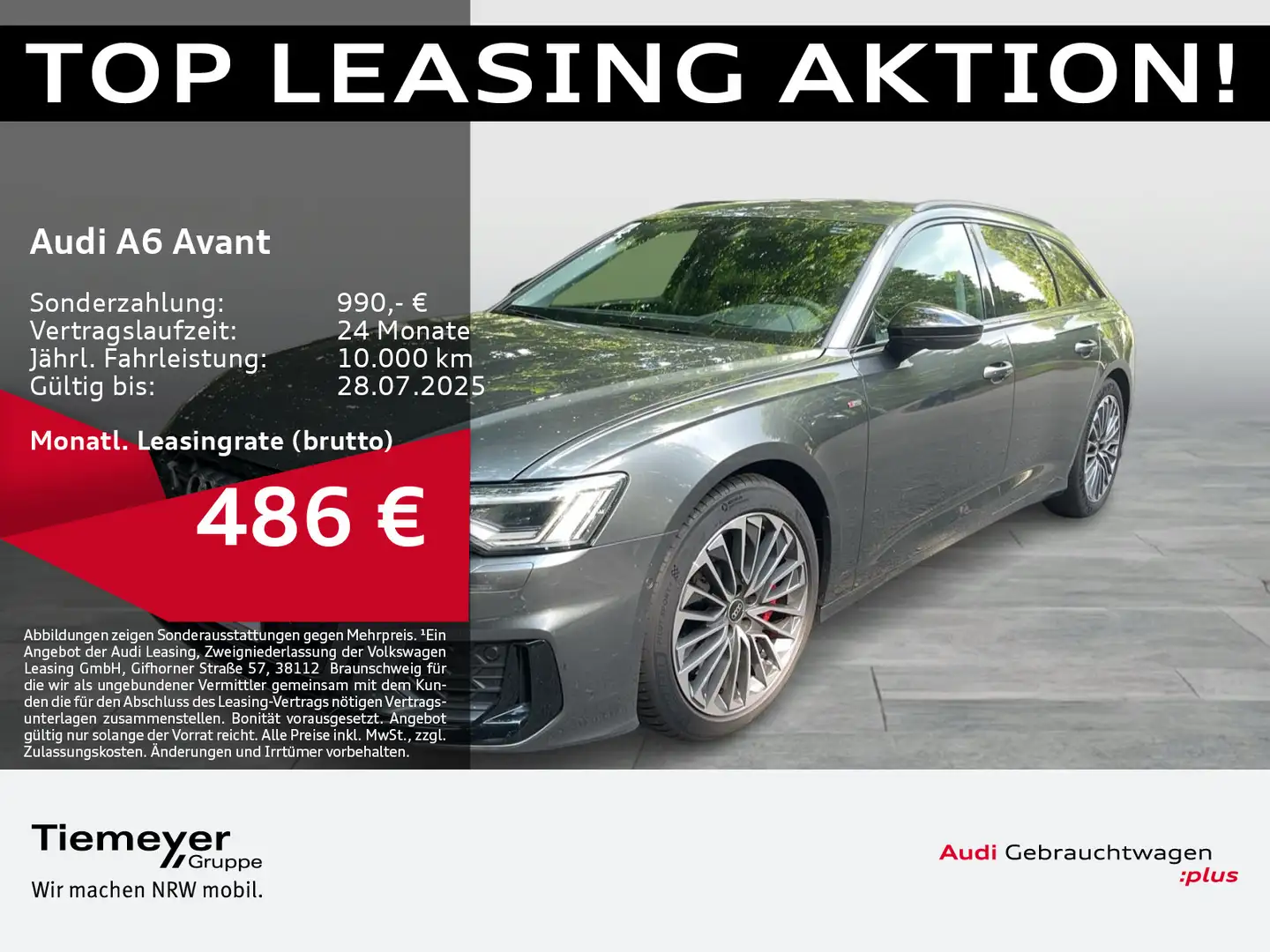 Audi A6 55 TFSIe Q 2x S LINE LM19 HuD KAMERAS N Grau - 1