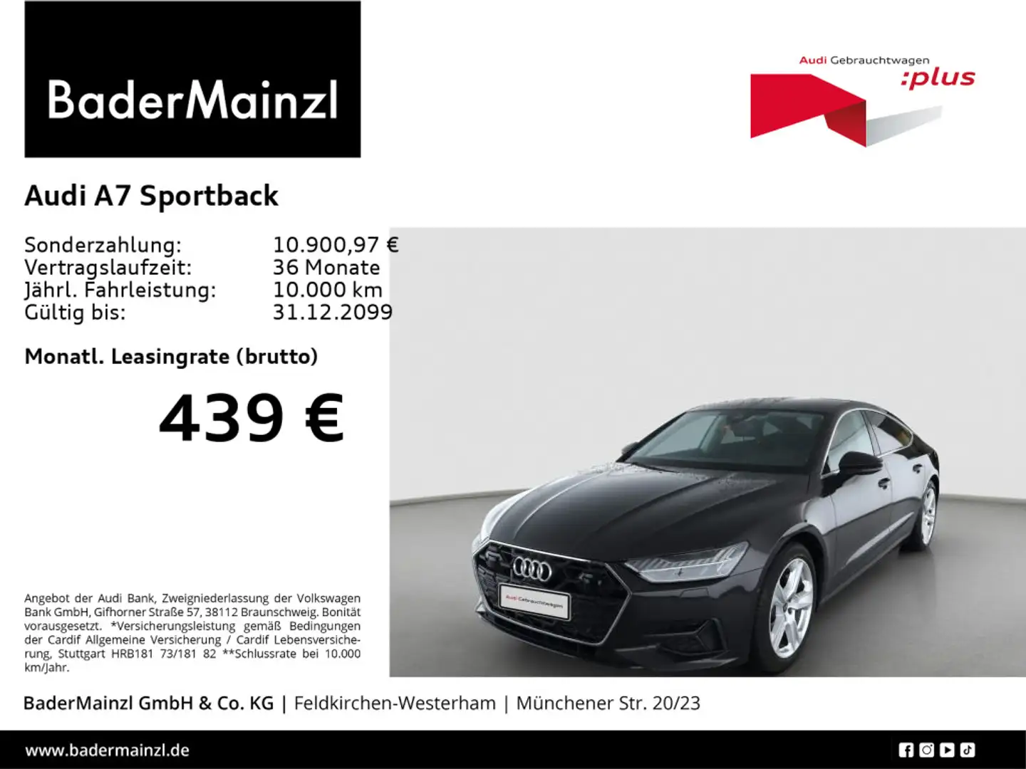 Audi A7 45 TFSI AHK HD-Matrix B&O Leder ACC Braun - 1