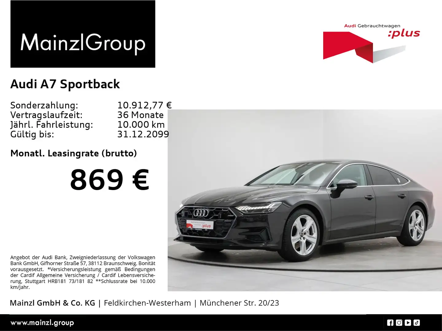 Audi A7 45 TFSI AHK HD-Matrix B&O Leder ACC Braun - 1