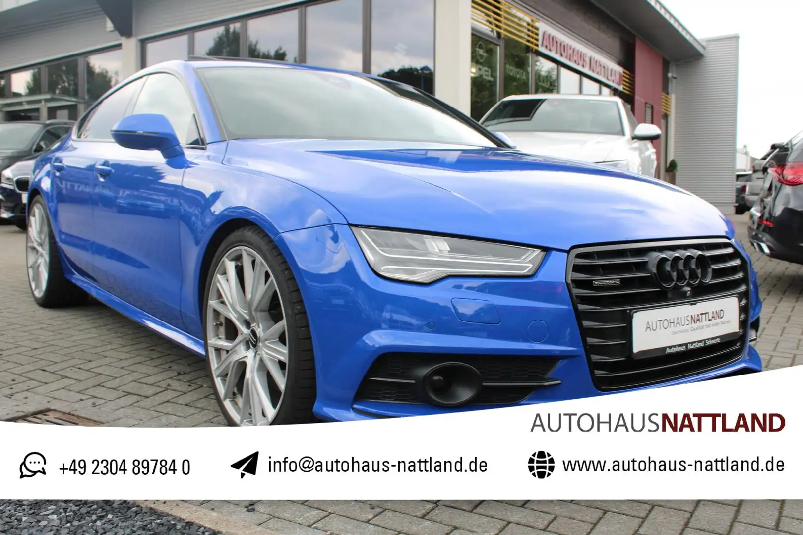 Audi A7 3.0 TDI q. competition S-Sitze SDach HuD BOSE Bleu - 1