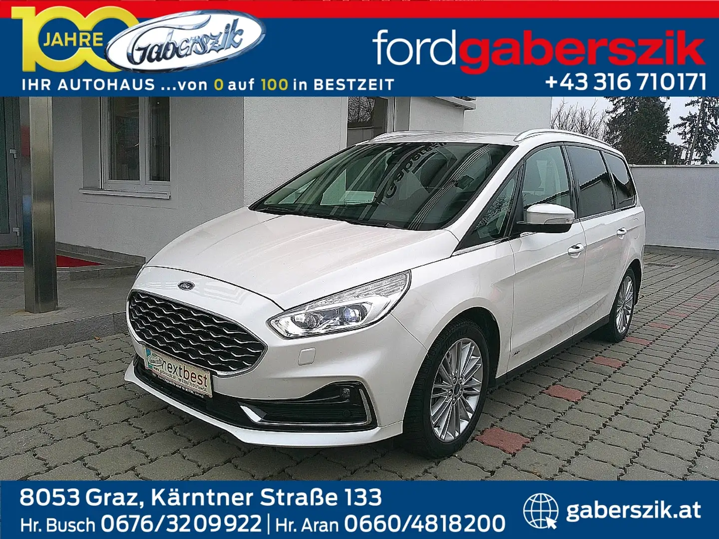 Ford Galaxy 2,0 EcoBlue SCR AWD Vignale Aut. Blanc - 1