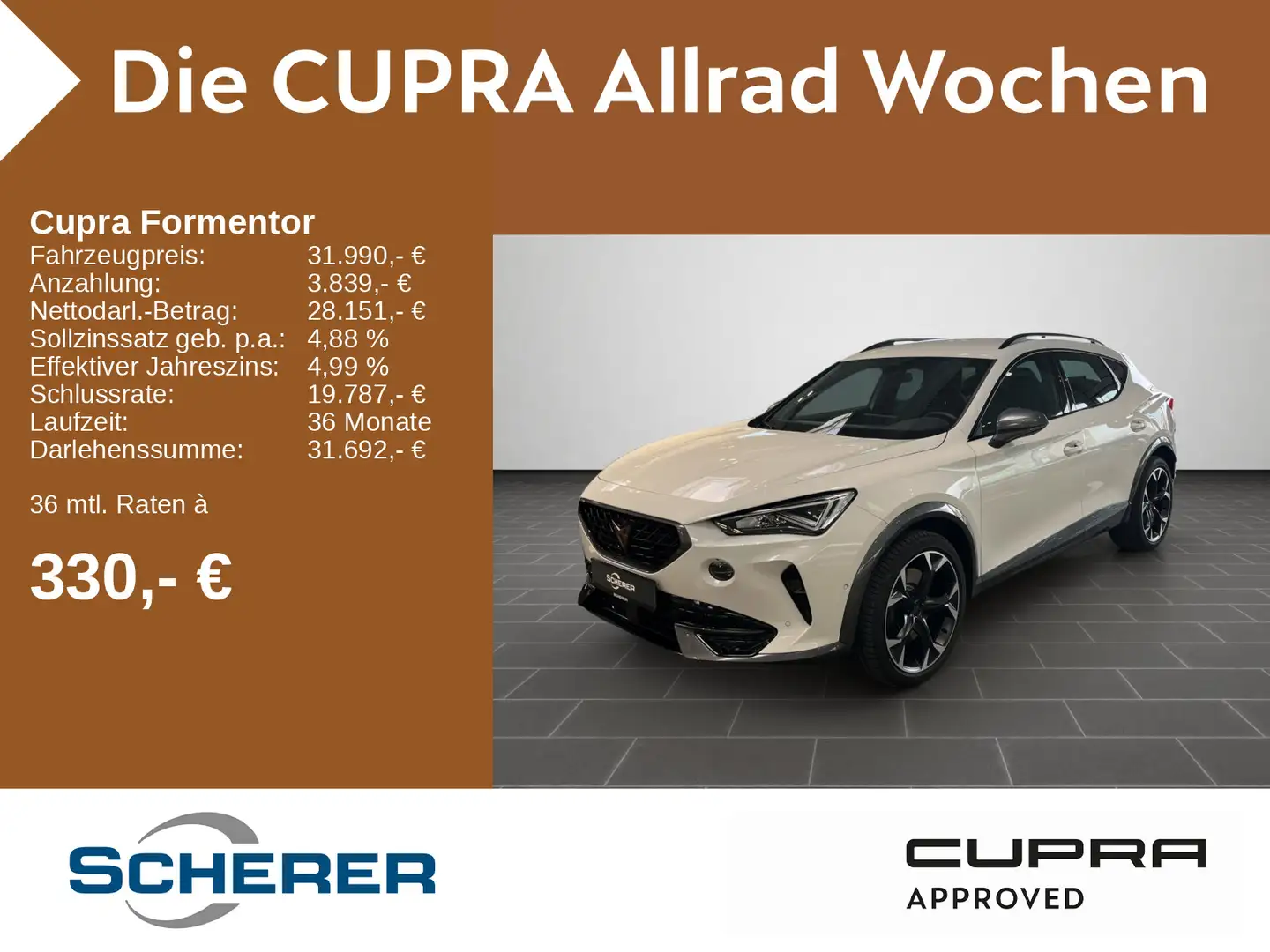 CUPRA Formentor VZ 2.0 TSI DSG 4DRIVE, Rückfahrkamera Blanc - 1