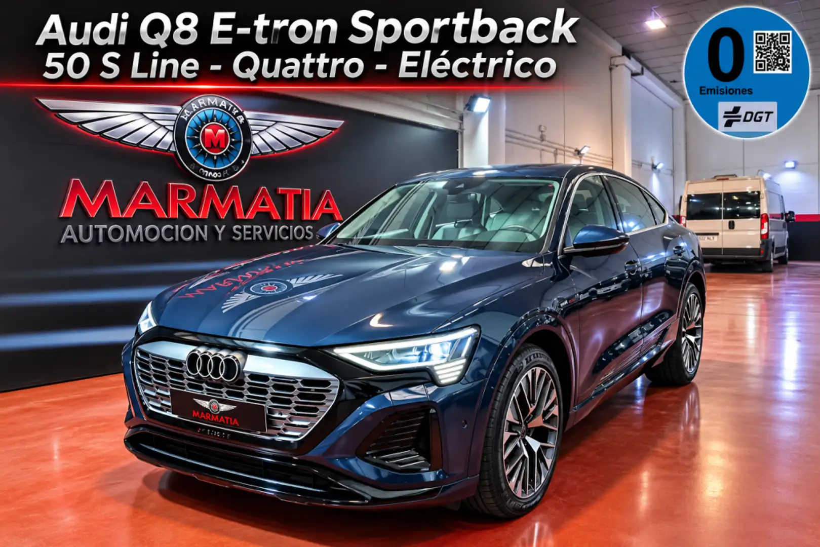 Audi Q8 e-tron Sportback 50 quattro S line Azul - 1