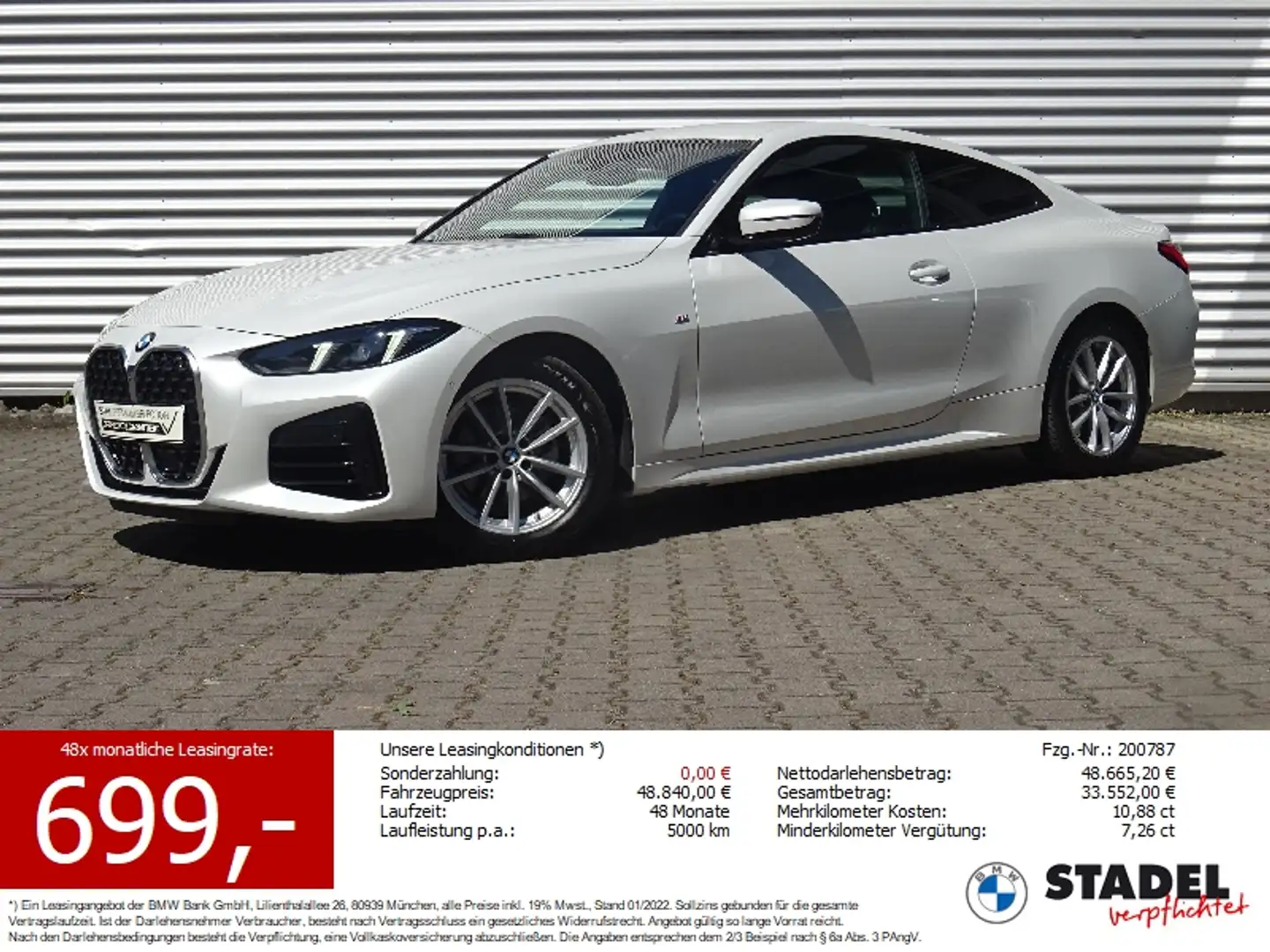 BMW 420 d xDrive Coupé M Sport FACELIFT ACC 360° HiFi Weiß - 1