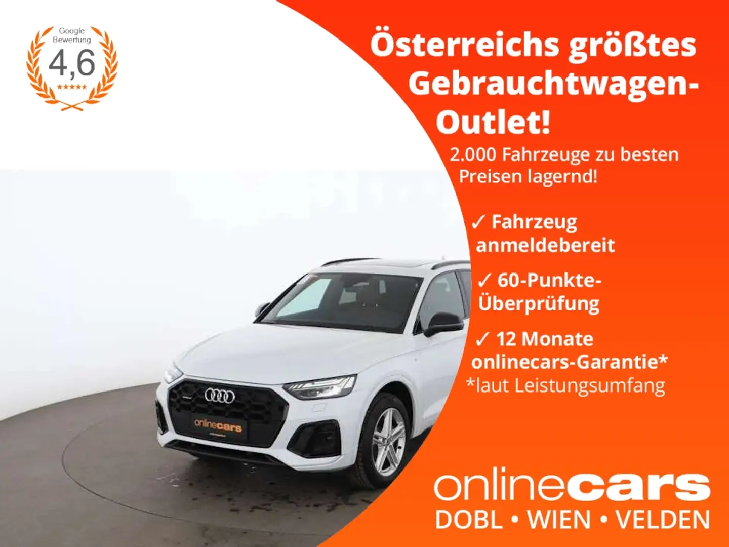 Audi Q5 40 TDI quattro S-Line Aut MATRIX AHK SKY NAVI Weiß - 1