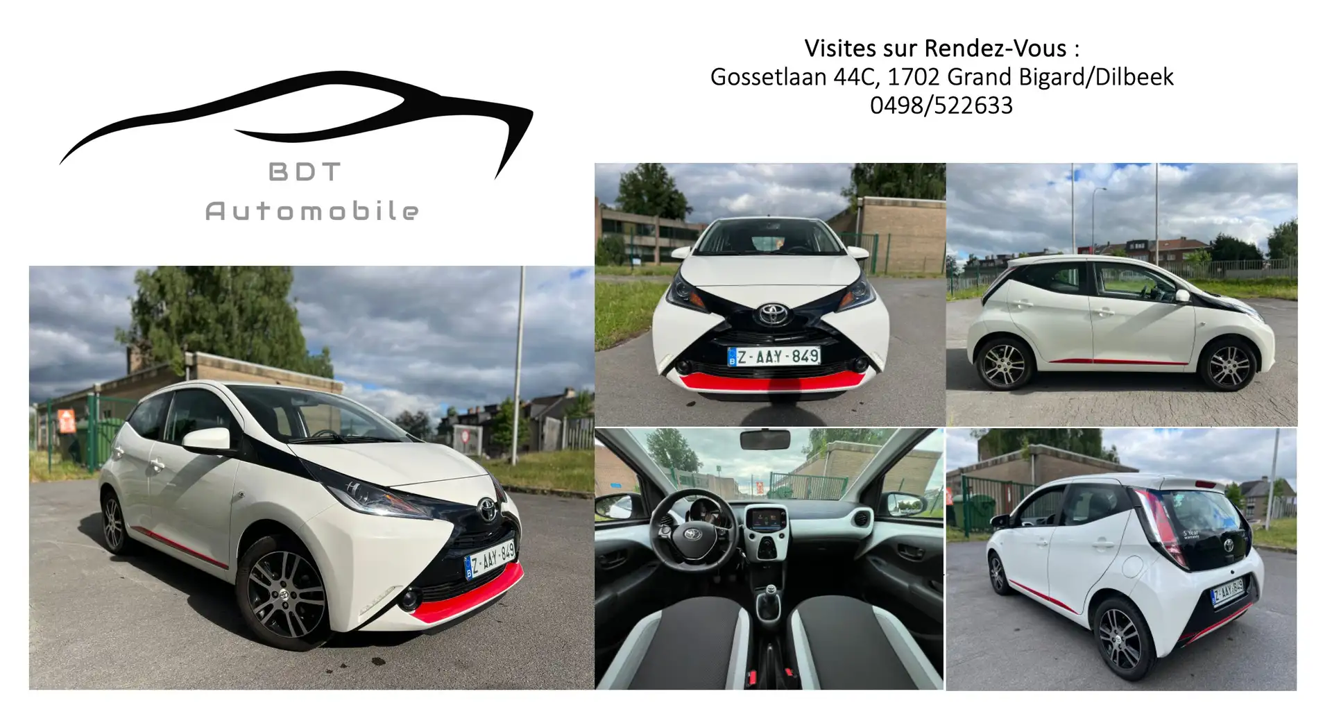 Toyota Aygo 1.0i VVT-i x-Play 1er Prop 9.400km ! Carnet - 1