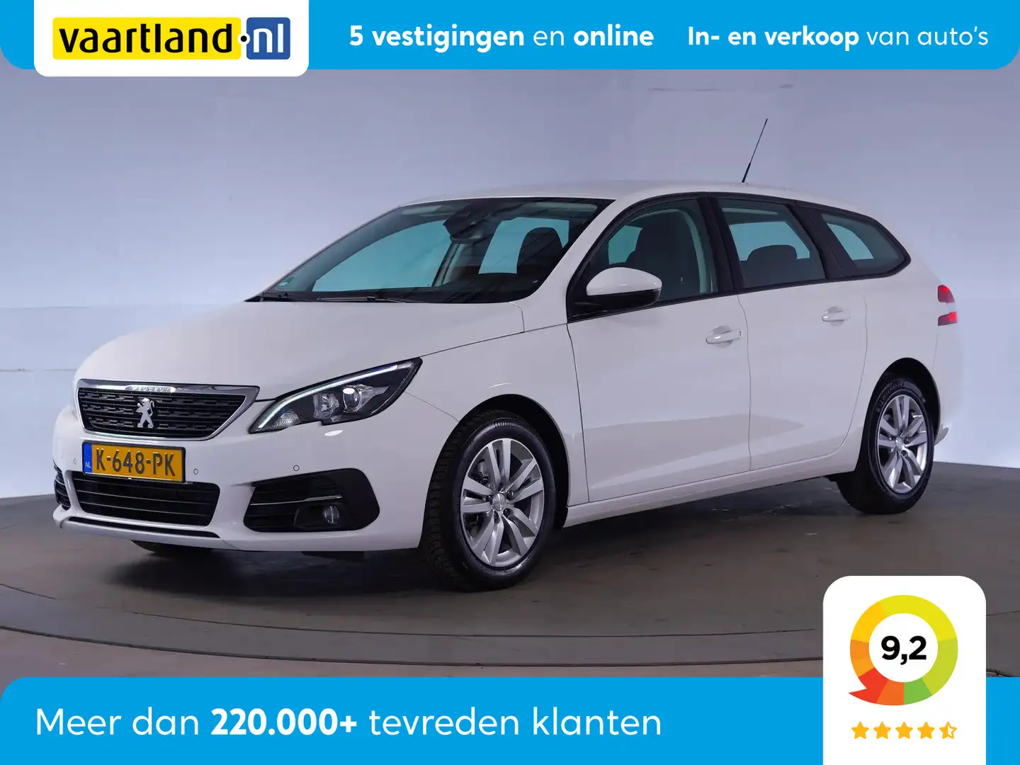 Peugeot 308 SW 1.2 PureTech Active [ Navi Trekhaak Climate ] Wit - 1