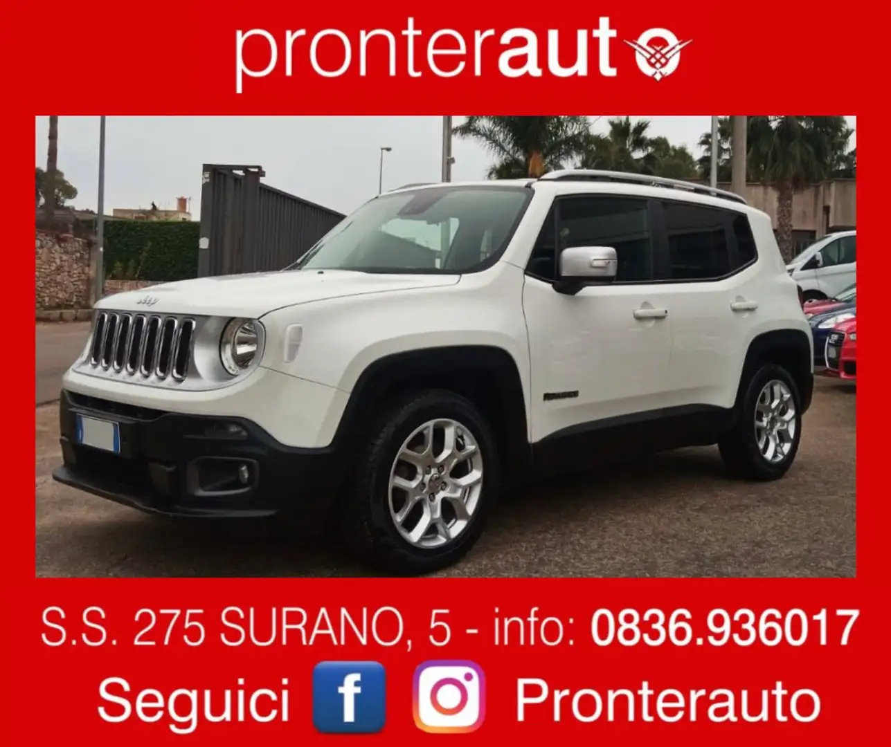 Jeep Renegade 1.6 mjt Limited 120cv Bianco - 1