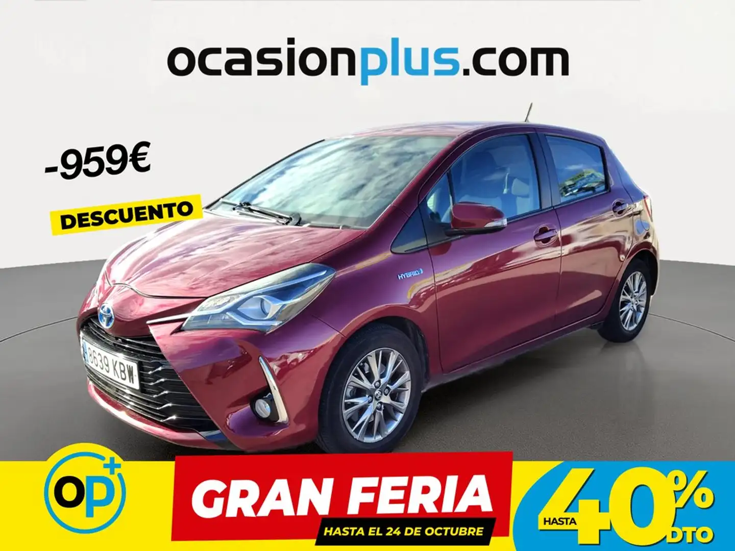Toyota Yaris 100H 1.5 Active Rojo - 1