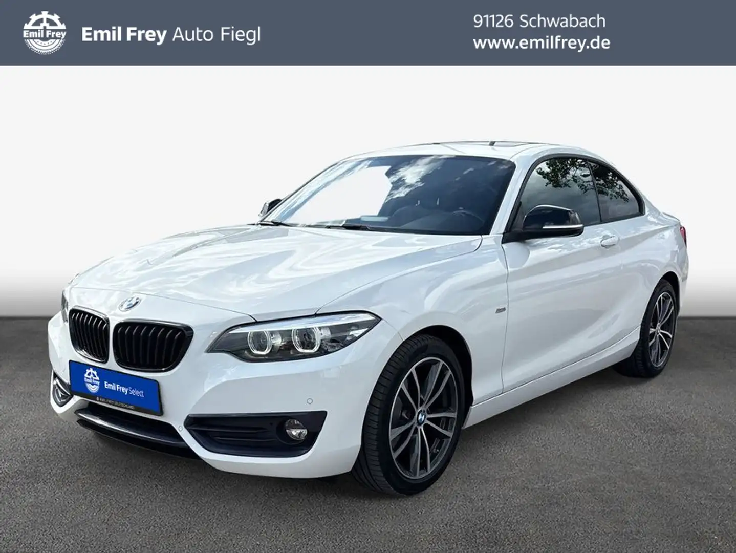 BMW 218 i Coupe Aut. Sport Line Blanc - 1