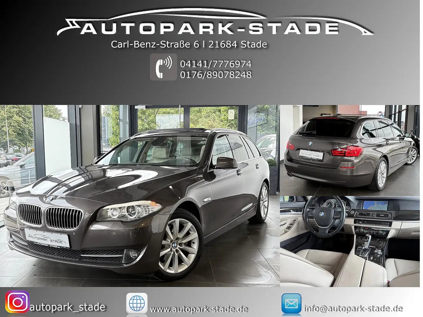 BMW 523 523i F11 Aut. Pano HUD NaviProf Memory 2.Hd. Braun - 1