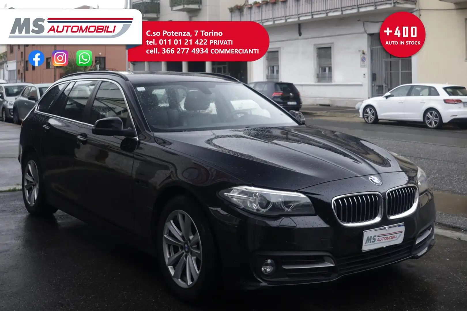 BMW 520 BMW 520d Touring Luxury Unicoproprietario Zwart - 1
