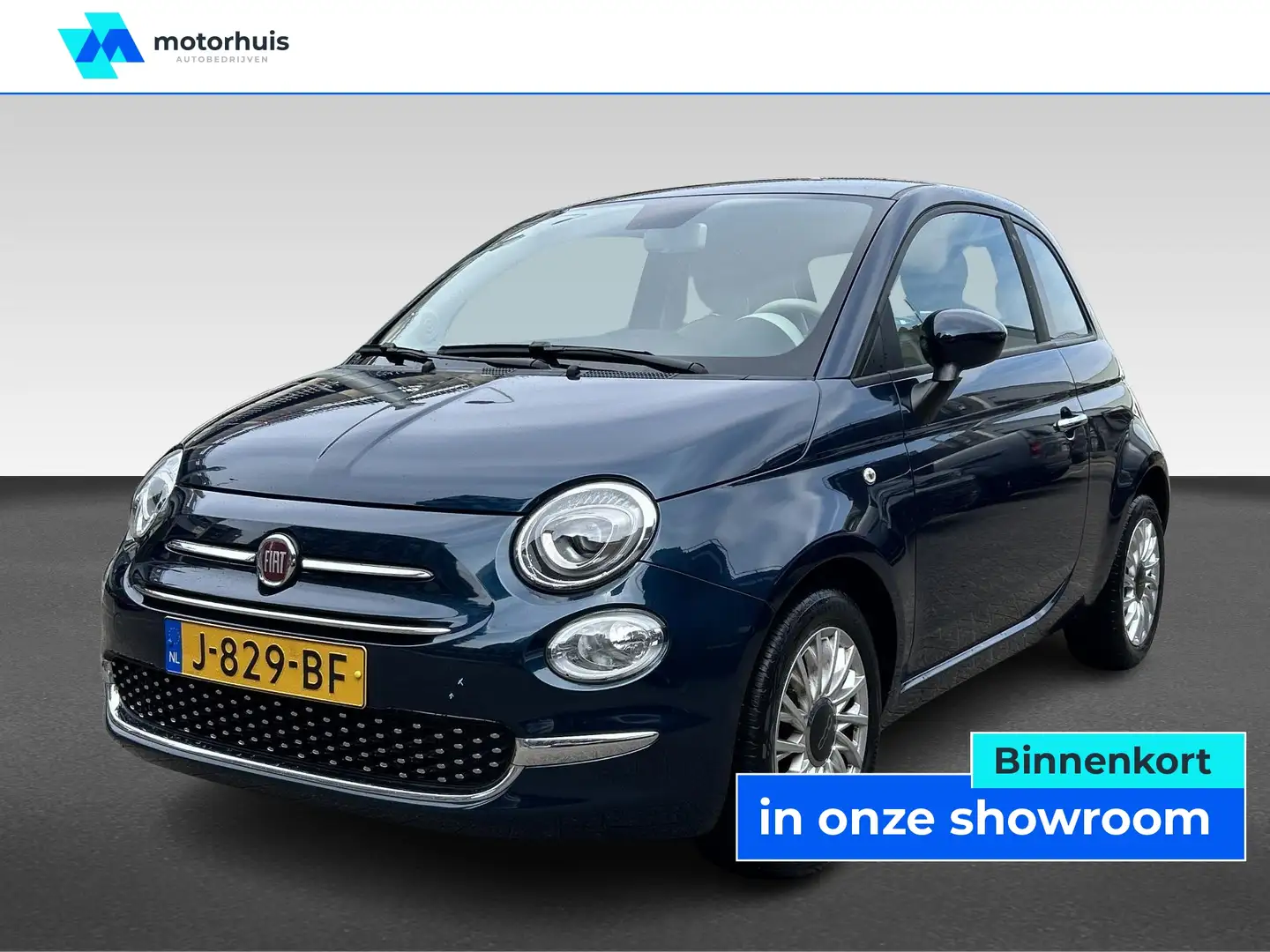 Fiat 500 1.0 HYBRID 70PK LOUNGE AIRCO TEL CARPLAY NAP Blauw - 1