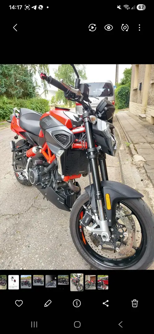 Aprilia Shiver 900 900 shiver navy rouge Bridable en A2 - 2