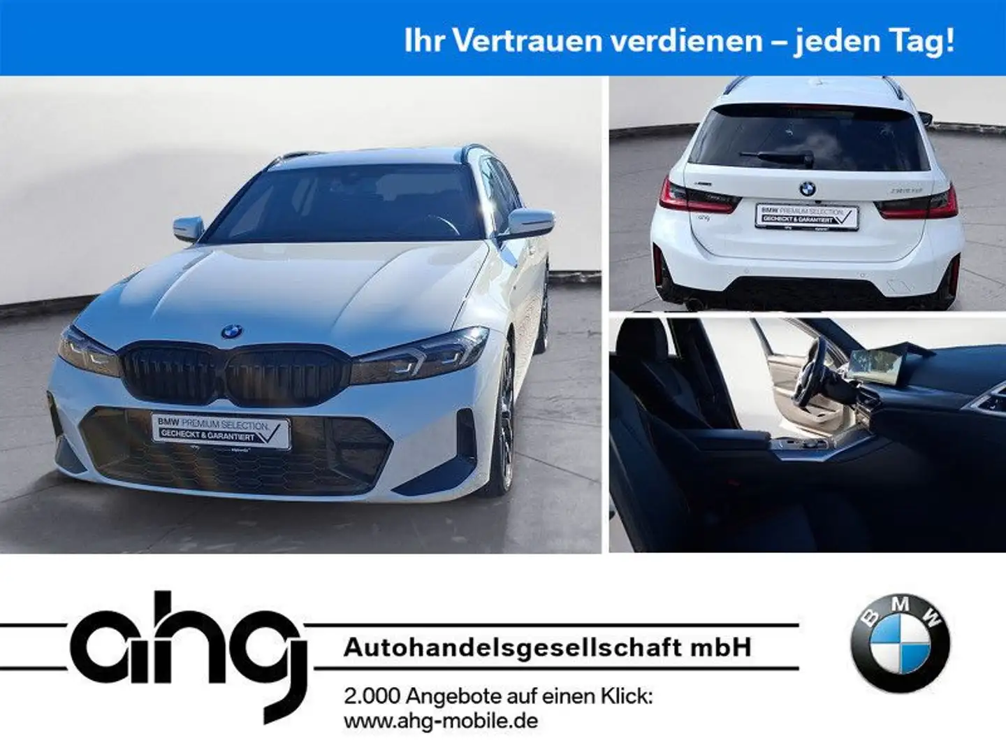 BMW 320 d xDrive Touring Navi AHK PDC HeadUp El. Sitz Weiß - 1