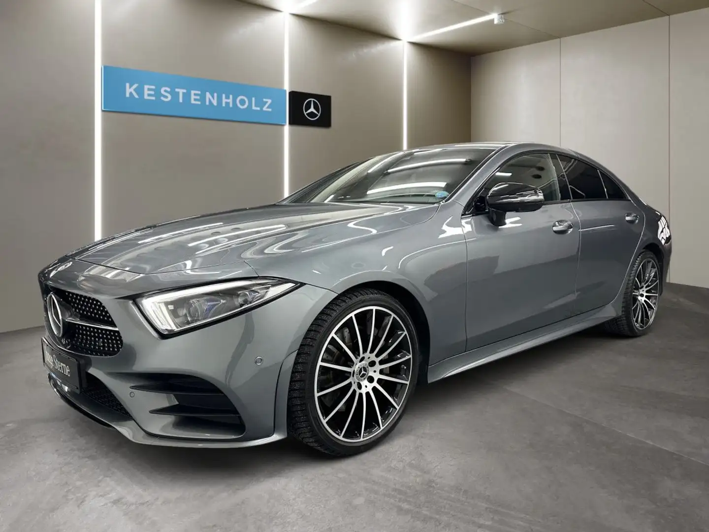 Mercedes-Benz CLS 350 d Cp. 4M AMG Fahrass Multibeam Burmester Gris - 2
