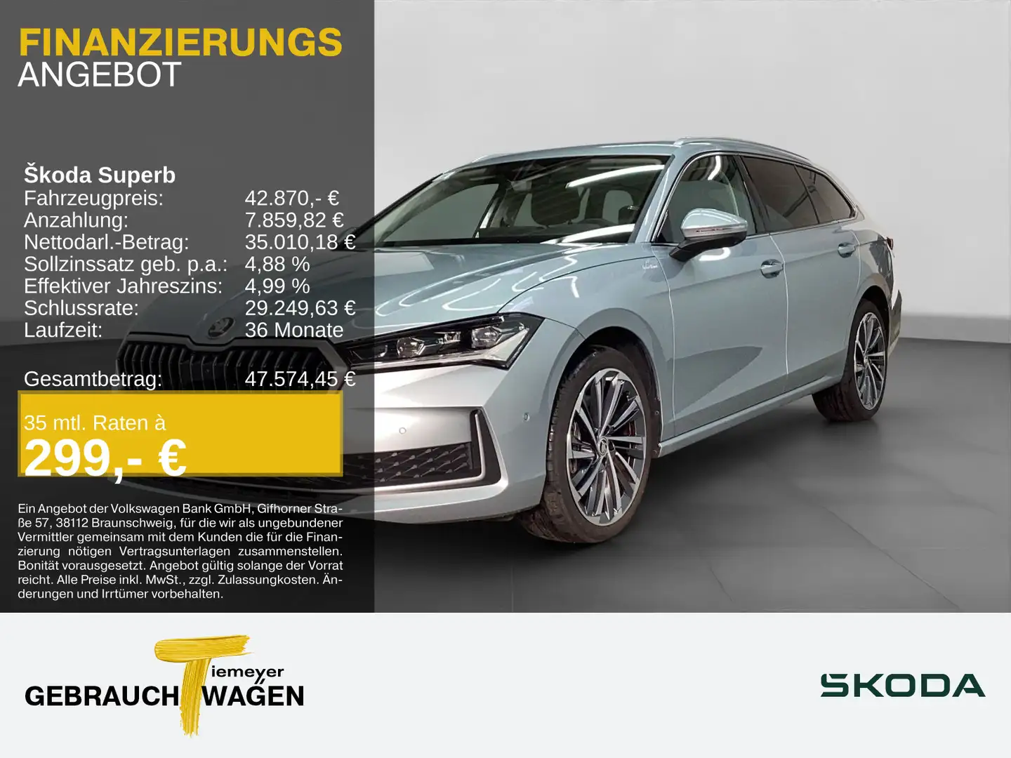Skoda Superb Combi 2.0 TDI 4x4 L&K LM19 LEDER PANO AHK Silber - 1