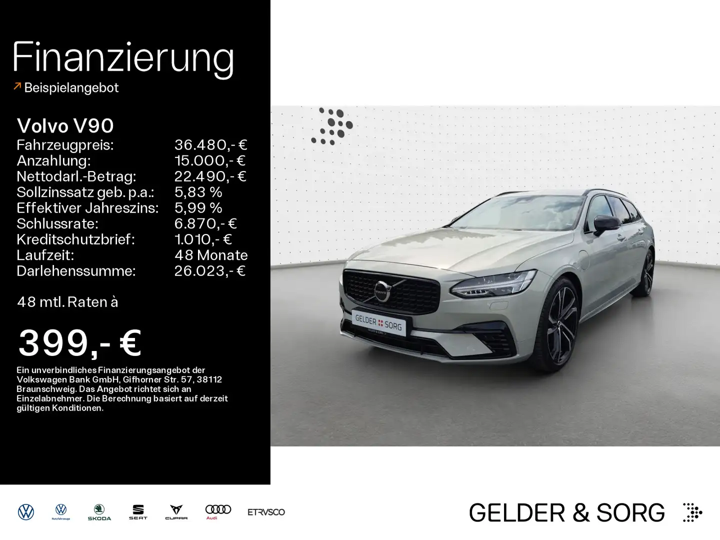 Volvo V90 HYBRID 20Z*GRA*HuD*LED*RFK*AHK Grey - 1
