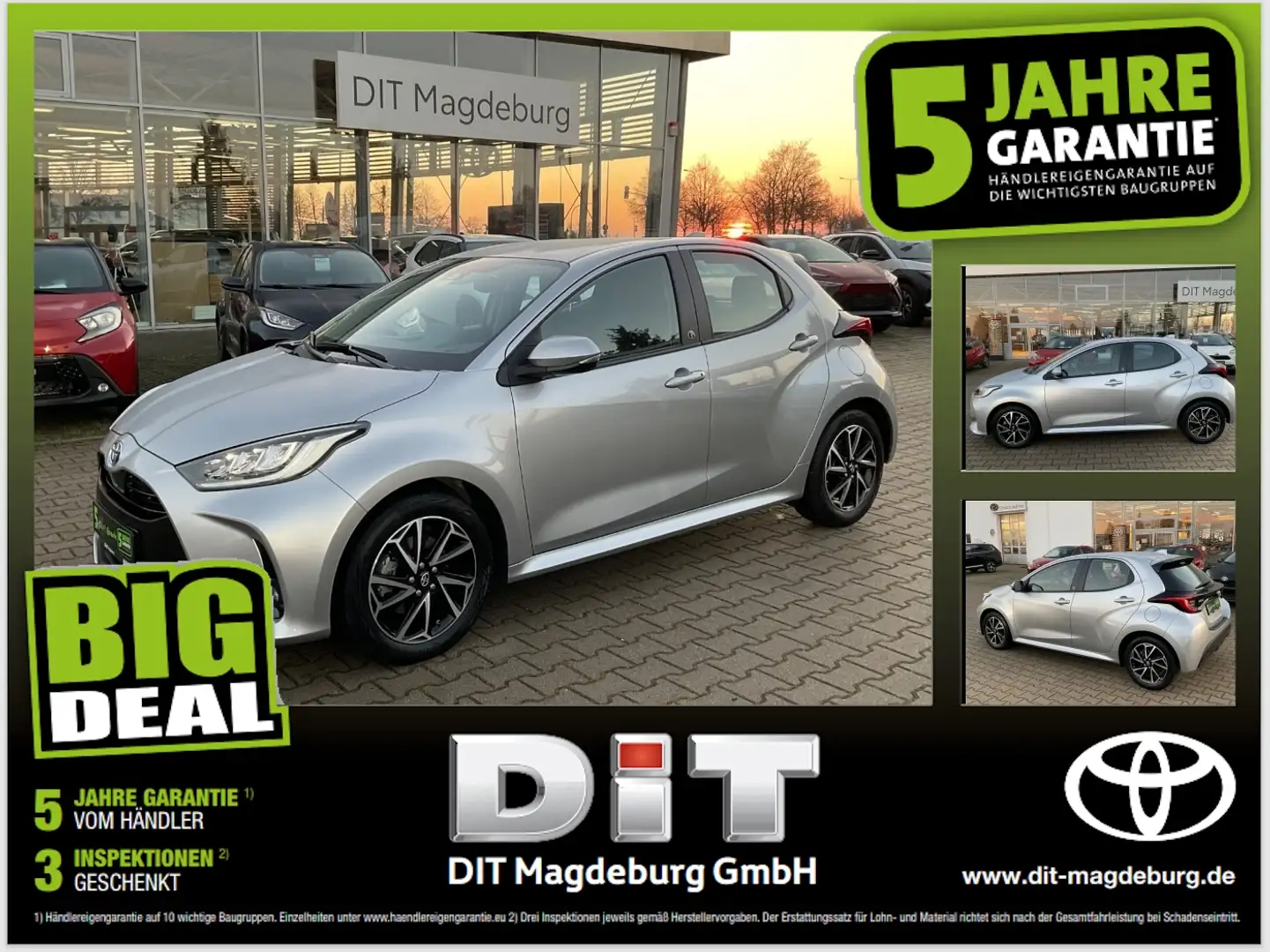 Toyota Yaris 1.5 D Team Deutschland ACC+LED+Navi+SHZ+LM Zilver - 1