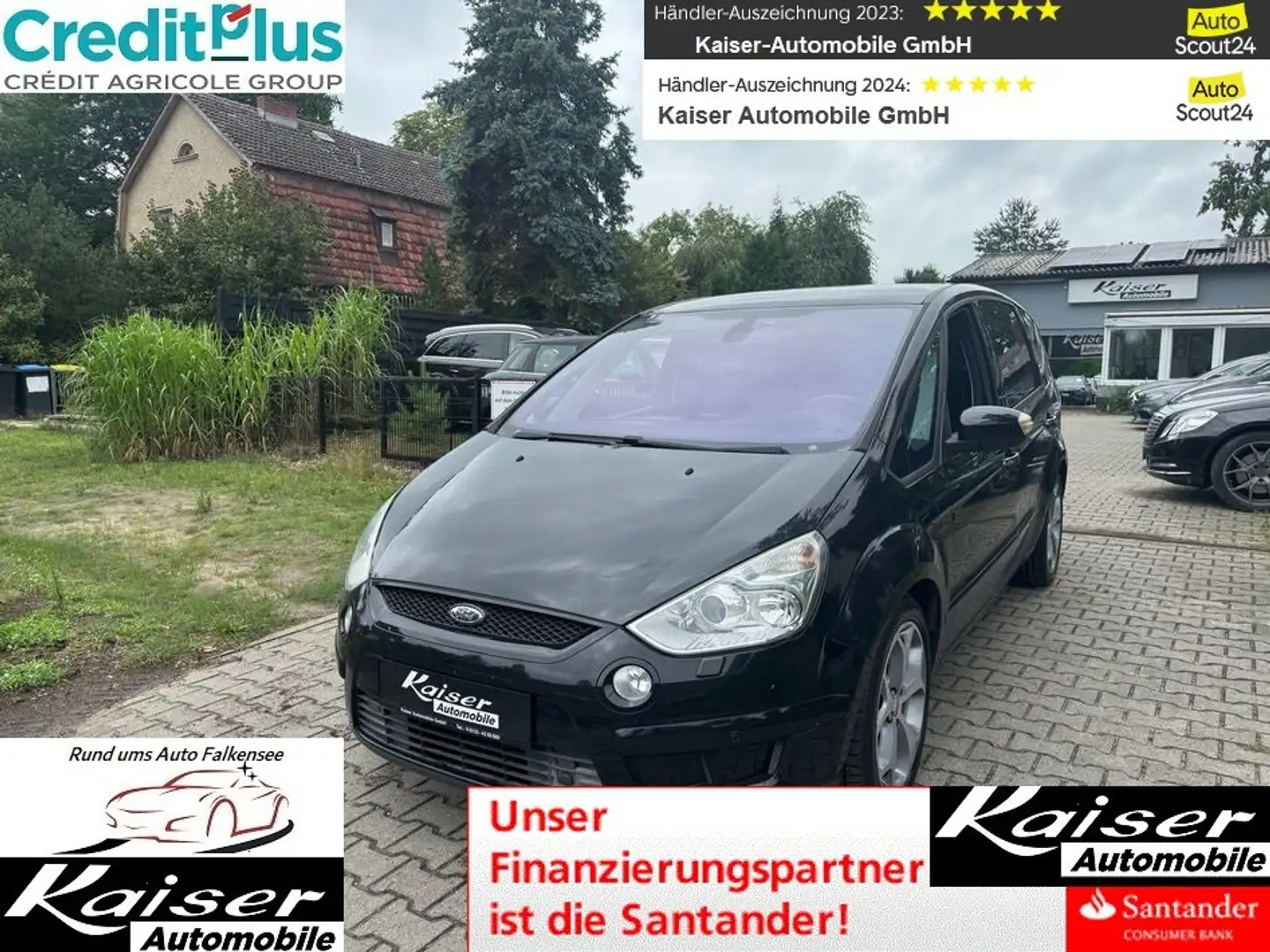 Ford S-Max Titanium-Leder-PDC v.h.-Panorama-Xenon-AHK Schwarz - 1