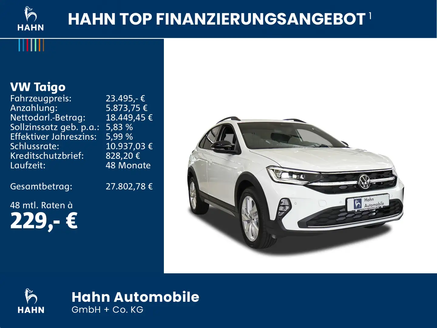 Volkswagen Taigo "MOVE" 1,0 l TSI 110 PS DSG Kamera AHK "IQ Weiß - 2