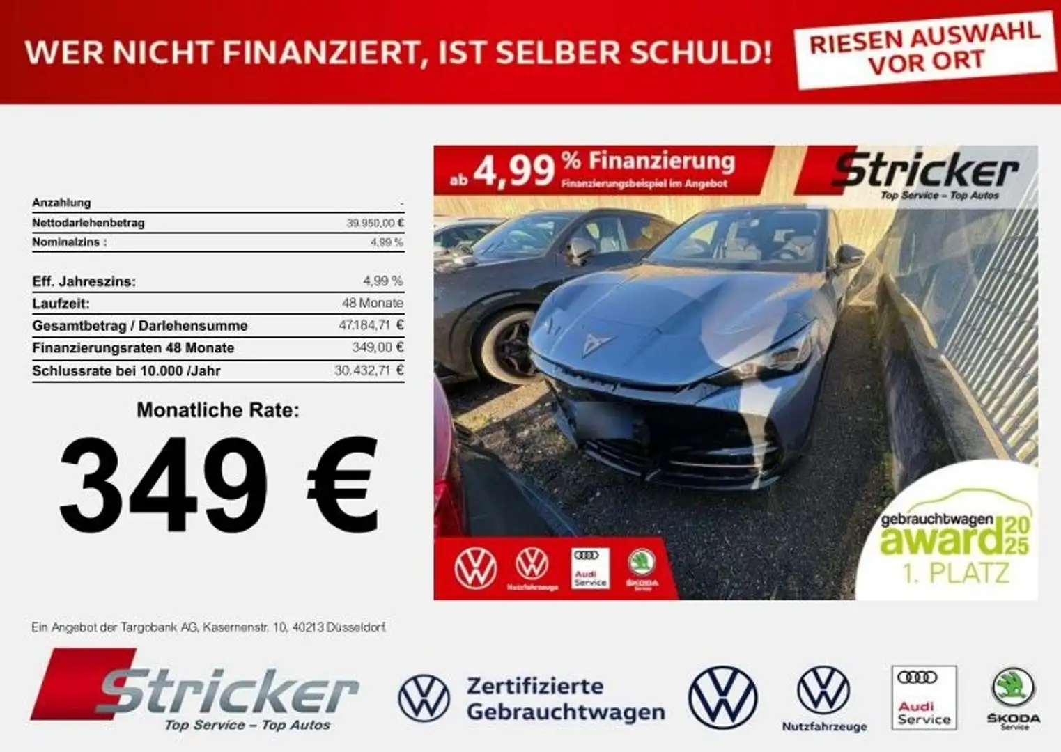 CUPRA Tavascan VZ 250/77 349,-ohne Anzahlung Pano Wärmepumpe Bleu - 2