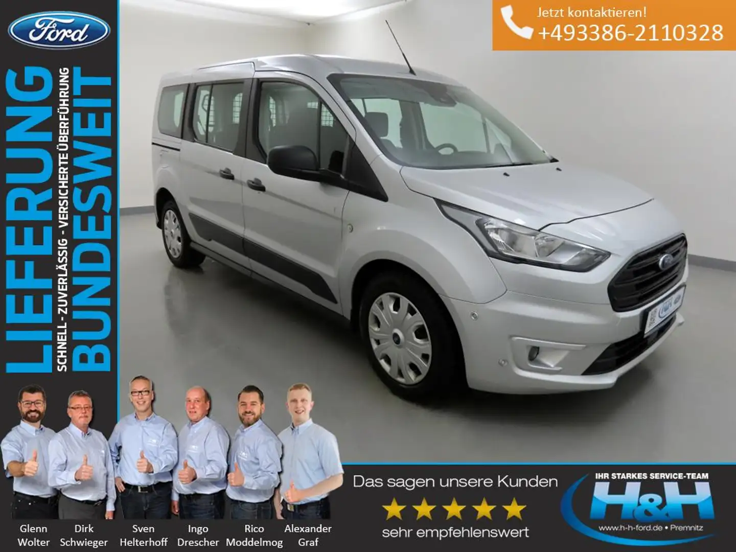 Ford Transit Connect 1.5 230 L2 Trend ACC+SHZ Silber - 1