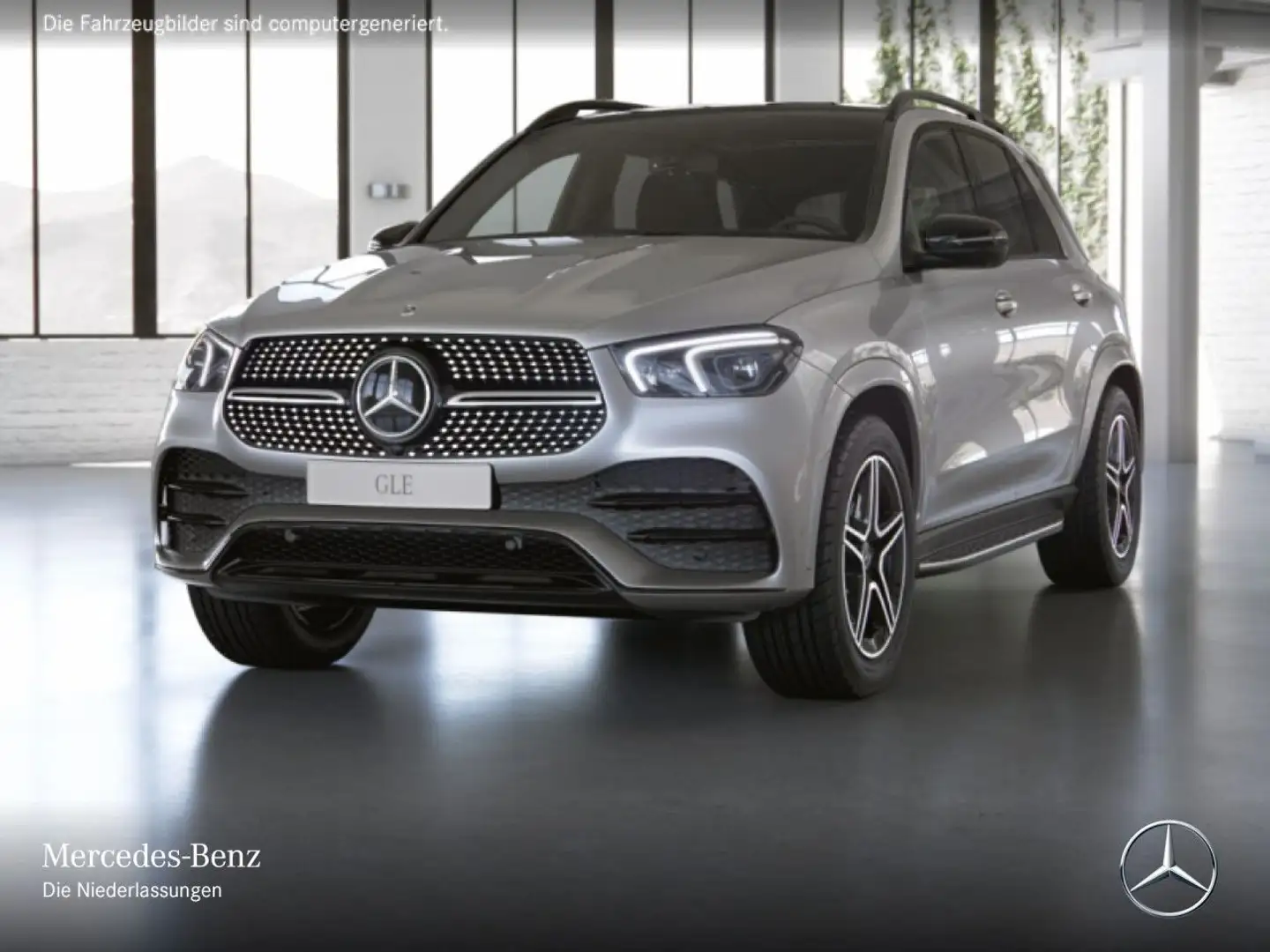 Mercedes-Benz GLE 450 4M AMG+NIGHT+PANO+360+AHK+MULTIBEAM+20"+9G Silber - 2