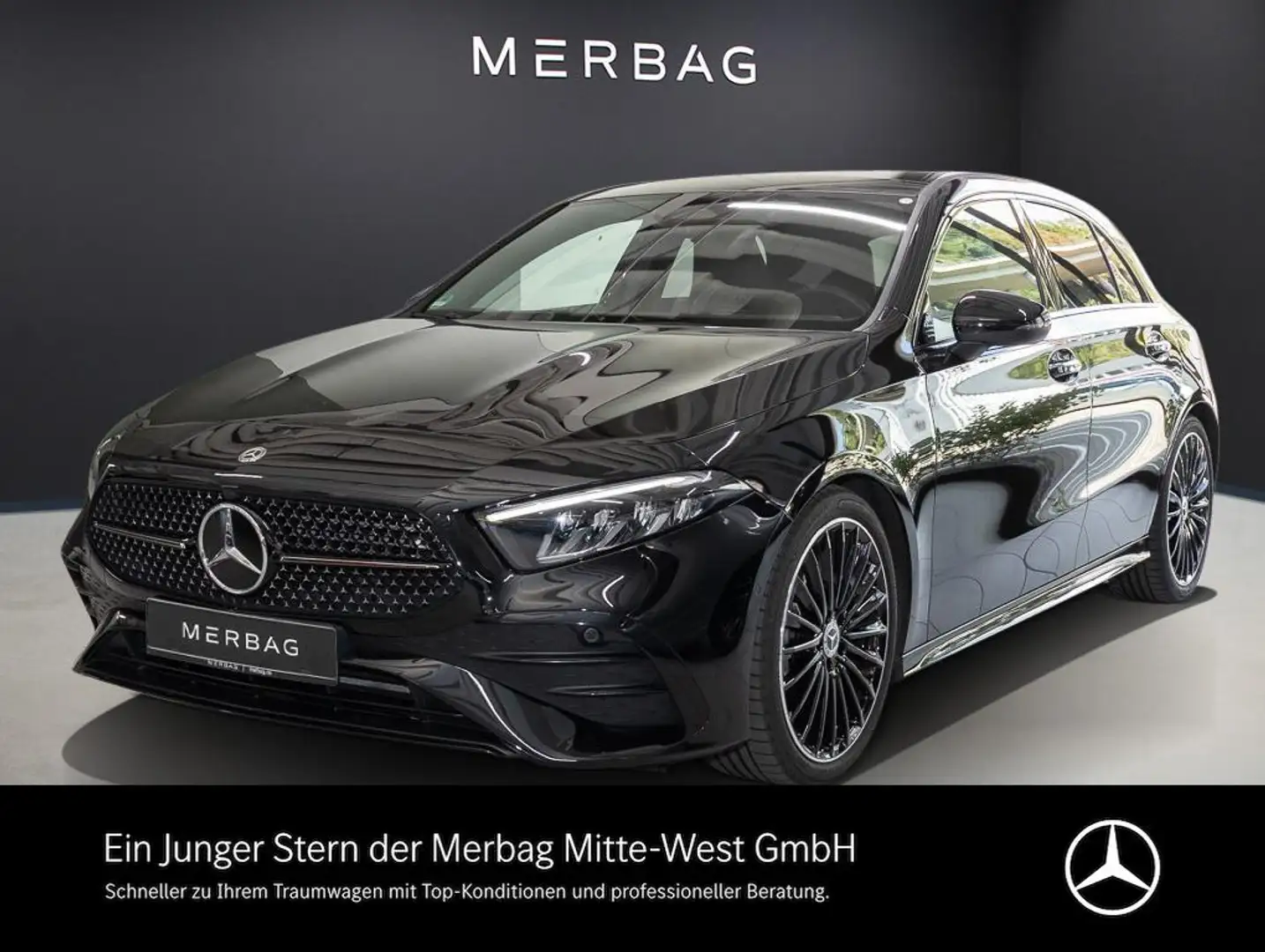 Mercedes-Benz A 200 d Kompaktlimousine ACC AHK LED Navi Pano Schwarz - 1