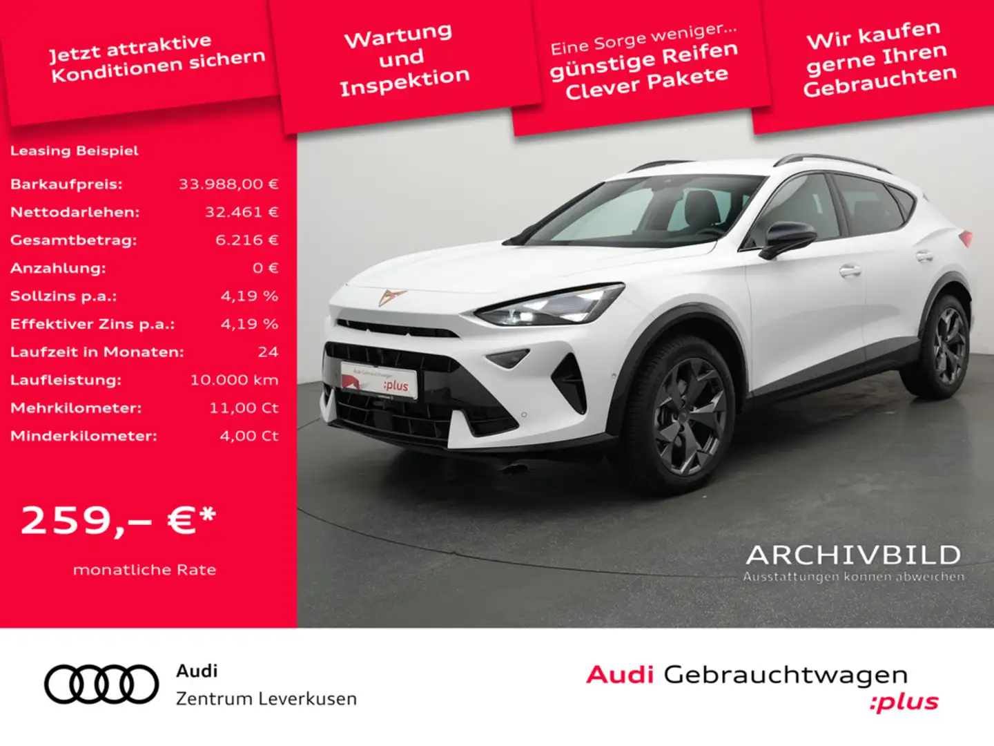 CUPRA Formentor DSG NAVI ACC KAM 360° MEMORY LEDER Weiß - 1