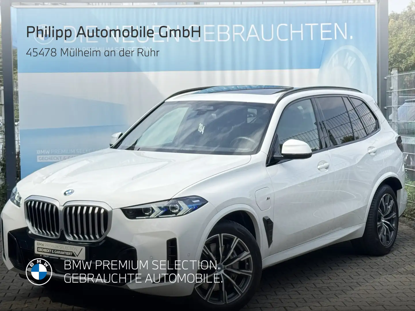 BMW X5 xDrive50e M Sport AHK PANO Autobahnas. h&k Weiß - 1