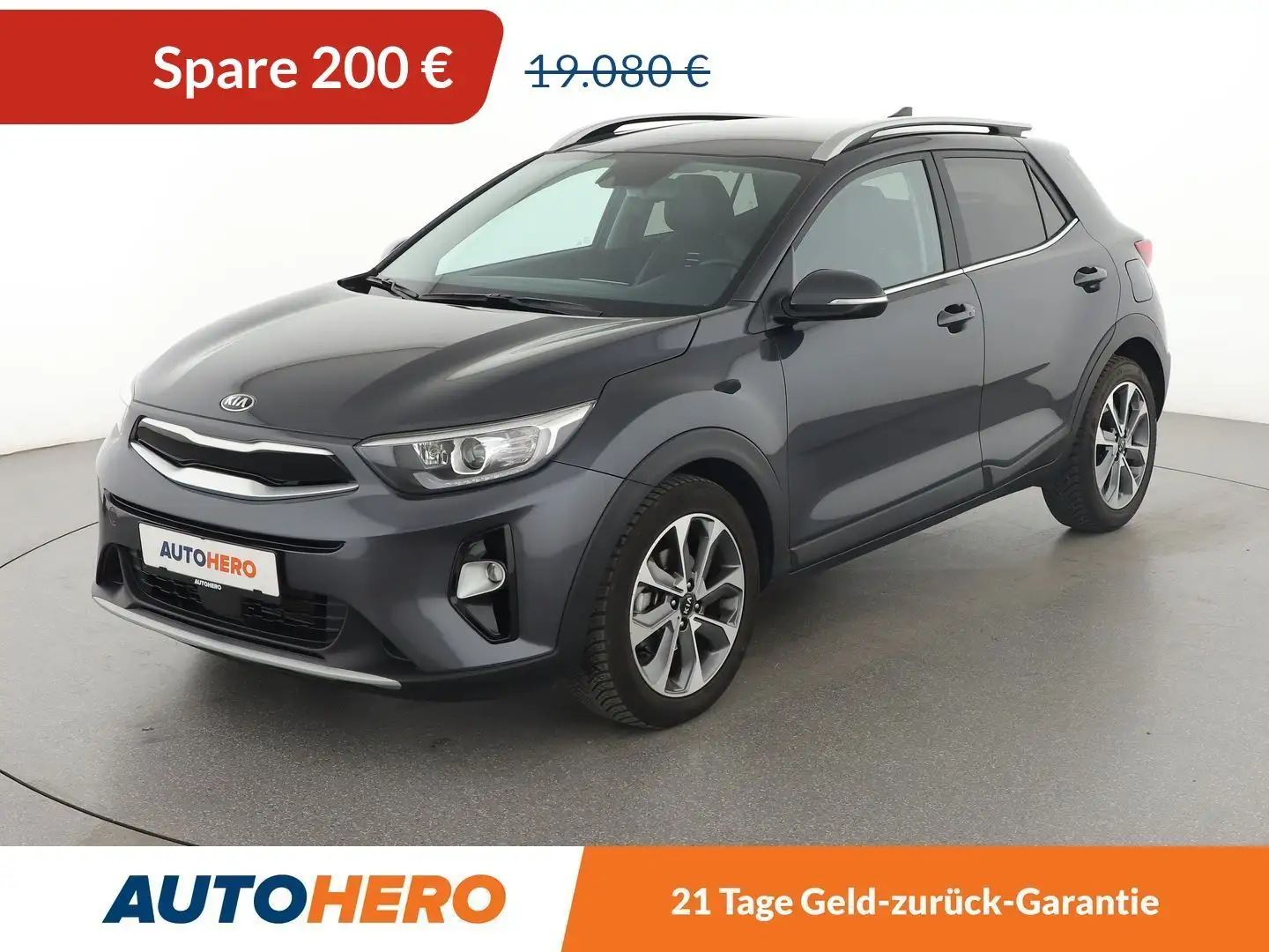 Kia Stonic 1.0 TGDI Spirit Aut.*NAVI*TEMPO*CAM*PDC*SHZ*KLIMA* Grau - 1