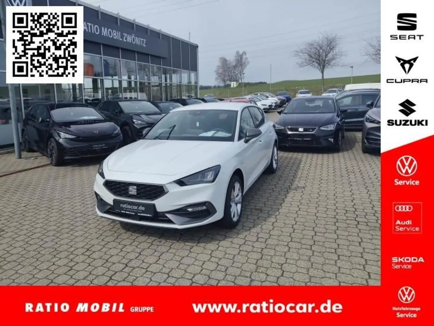 SEAT Leon LEON FR 1.5 ETSI DSG NAVI PARKLENKASS. SITZH. Weiß - 1