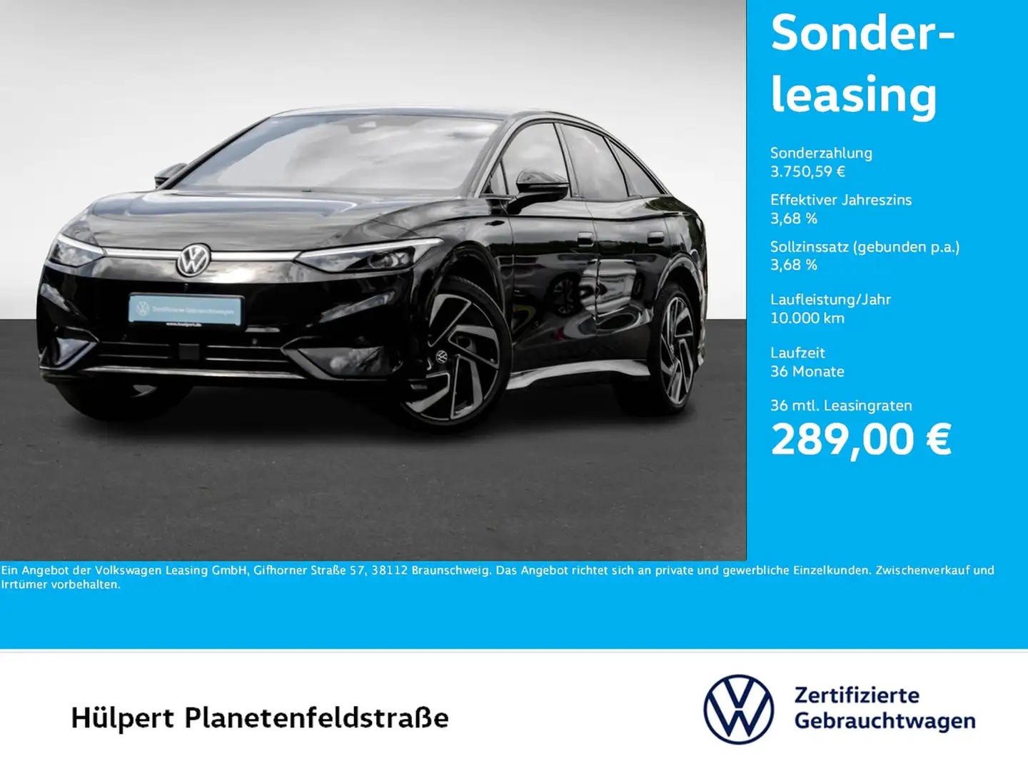 Volkswagen ID.7 PRO 360°CAM LM20 ACC MATRIXLED EKLAPPE NAVI Zwart - 1