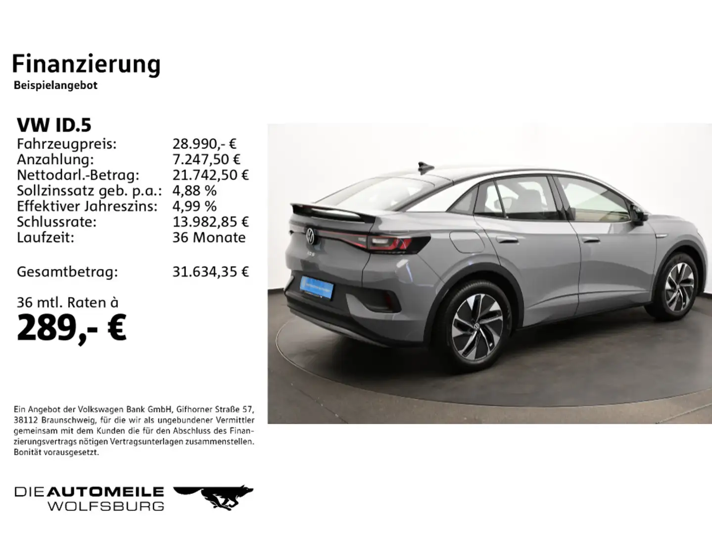 Volkswagen ID.5 Pro LED/ACC Grau - 2